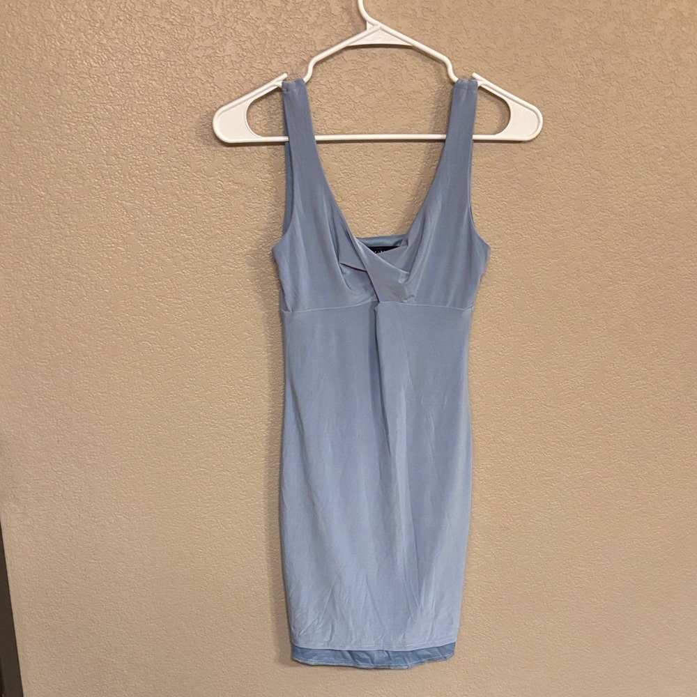 Elegant Blue Mini Dress